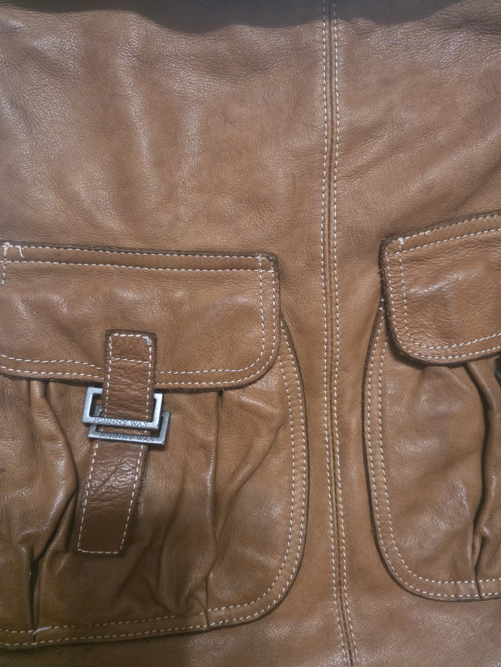 Vintage Johnny Was Hobo Brown Leather Women's Shoulder Bag